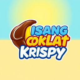 A creative logo design featuring the text 'PISANG COKLAT KRISPY' in a playful and modern font