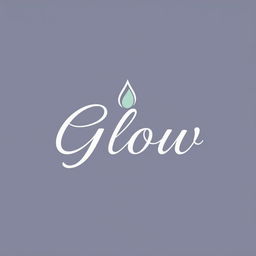 A sleek and modern skincare logo featuring a stylized leaf or drop of water symbol, incorporating soft pastel colors like mint green, lavender, and blush pink