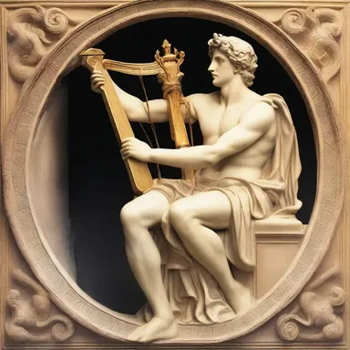 In Greek mythology, Apollo is often shown playing his golden lyre.
