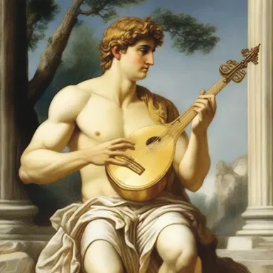 In Greek mythology, Apollo is often shown playing his golden lyre.
