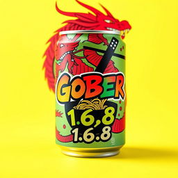 A vibrant ramen bowl can featuring colorful graffiti that reads "GOBER 1