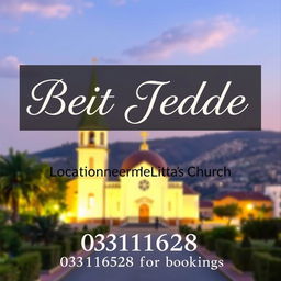 A stylish graphic design featuring the text 'Beit Jedde' prominently displayed