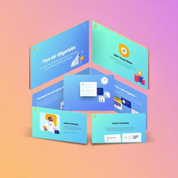 Design a three-dimensional PowerPoint presentation layout that effectively promotes slide creation