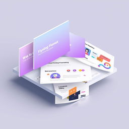Design a three-dimensional PowerPoint presentation layout that effectively promotes slide creation