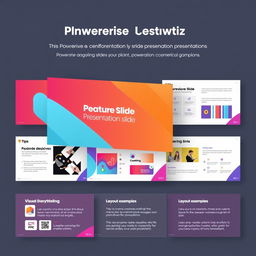 Design a three-dimensional PowerPoint presentation layout that effectively promotes slide creation
