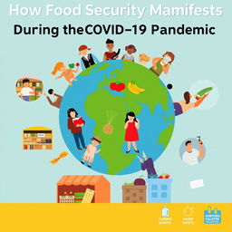 A visually appealing poster that illustrates the concept of food security during the COVID-19 pandemic