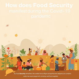 A simple yet impactful poster depicting the theme "How does Food Security manifest during the Covid-19 pandemic