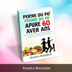 A book cover design for an ebook titled 'Perdre du Poids Après 60 Ans: Techniques Minceur Efficaces pour Seniors en Forme' by Paméla Boulogne