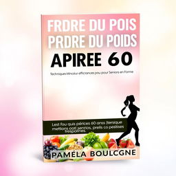 A book cover design for an ebook titled 'Perdre du Poids Après 60 Ans: Techniques Minceur Efficaces pour Seniors en Forme' by Paméla Boulogne