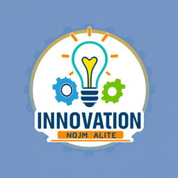 A modern and inspiring school logo that embodies the concept of innovation