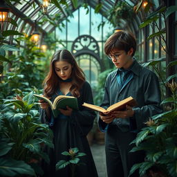 A magical greenhouse filled with mandrake plants from the Harry Potter universe
