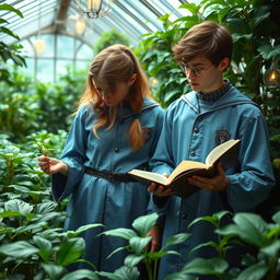 A magical greenhouse filled with mandrake plants from the Harry Potter universe