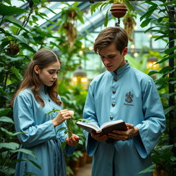 A magical greenhouse filled with mandrake plants from the Harry Potter universe