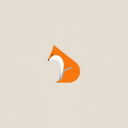 A minimalistic logo design featuring a fox in profile view