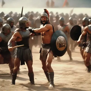 The film 'Troy' depicted the fierce battles between the Achaean heroes and the Trojans.