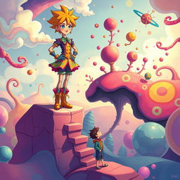 A whimsical and surreal illustration that captures the essence of adoring your opponent more than your own position
