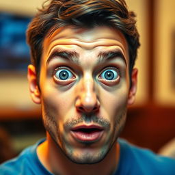 A close-up of a man named Michael, with a surprised look on his face