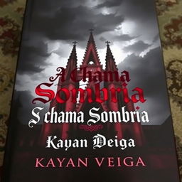 A gothic book cover featuring a striking black and red color scheme