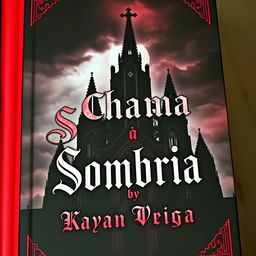 A gothic book cover featuring a striking black and red color scheme