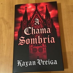 A gothic book cover featuring a striking black and red color scheme