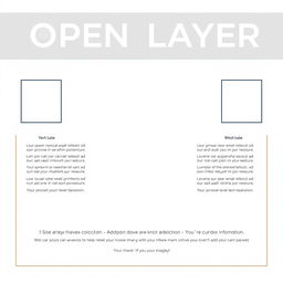 An open layer poster design featuring a large central area for a photo placement, surrounded by ample space for text