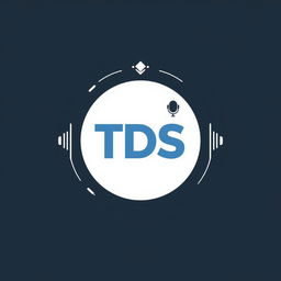 A modern, professional, and minimalist circular logo design for a YouTube channel named 'TDS'