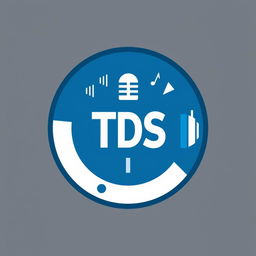 A modern, professional, and minimalist circular logo design for a YouTube channel named 'TDS'