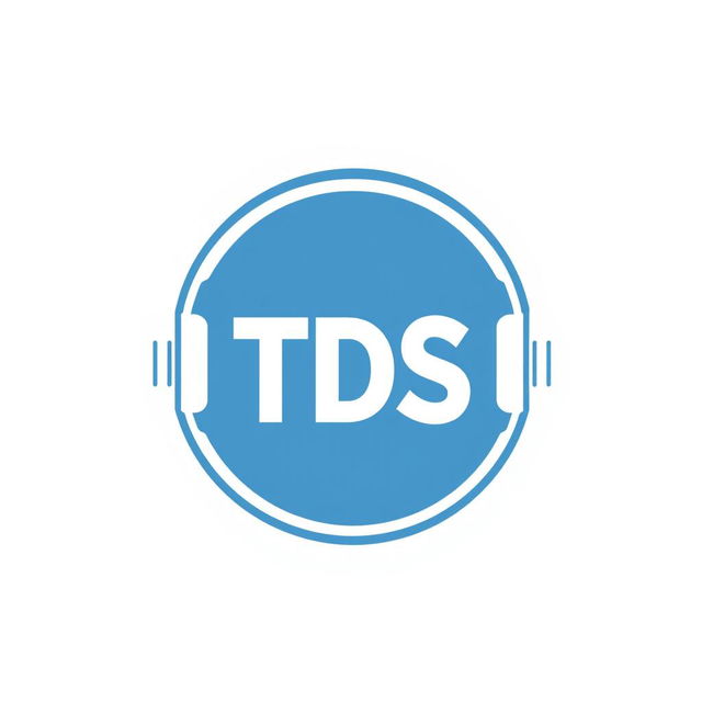 A modern, professional, and minimalist circular logo design for a YouTube channel named 'TDS'