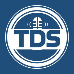 A modern, circular logo design for the YouTube channel 'TDS', featuring the name 'TDS' in bold, realistic font