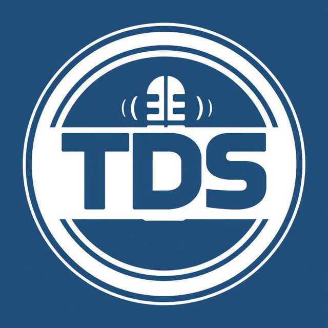 A modern, circular logo design for the YouTube channel 'TDS', featuring the name 'TDS' in bold, realistic font