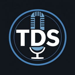 A modern, circular logo design for the YouTube channel 'TDS', featuring the name 'TDS' in bold, realistic font