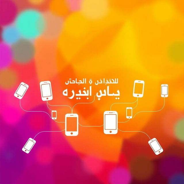 An elegant splash screen design for an Android application centered around the theme of connection and translation among Iranian mobile phones