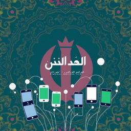 An elegant splash screen design for an Android application with the theme of connectivity and translation among Iranian mobile phones