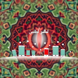 An elegant splash screen design for an Android application with the theme of connectivity and translation among Iranian mobile phones