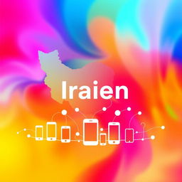 A stunning splash screen design for an Android application focused on connection and translation between Iranian mobile phones
