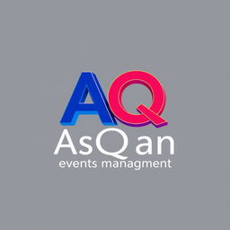 A unique, attractive, and professional 3D logo for an event management business
