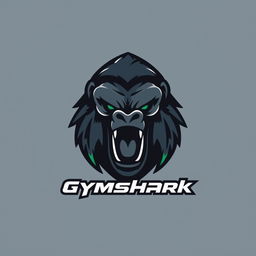 A bold and dynamic logo featuring a stylized gorilla face roaring with intensity, similar in style to the Gymshark logo
