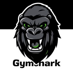 A bold and dynamic logo featuring a stylized gorilla face roaring with intensity, similar in style to the Gymshark logo