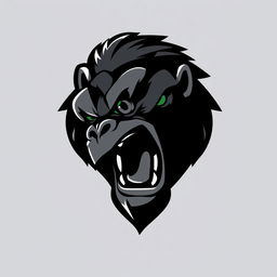A bold and dynamic logo featuring a stylized gorilla face roaring with intensity, similar in style to the Gymshark logo