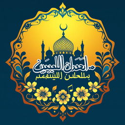 A logo design for a choir group named after Fatima Zahra, featuring Arabic calligraphy elegantly styled