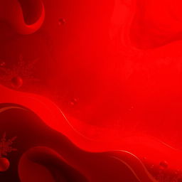 A bold and vibrant red background with various shades and textures, featuring elements of abstract art like swirling patterns, geometric shapes, and light reflections