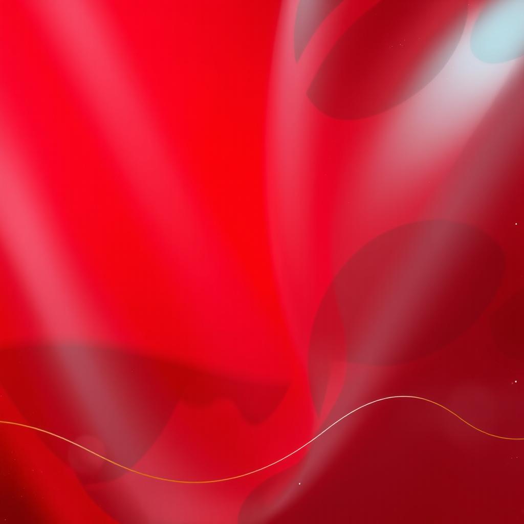 A bold and vibrant red background with various shades and textures, featuring elements of abstract art like swirling patterns, geometric shapes, and light reflections