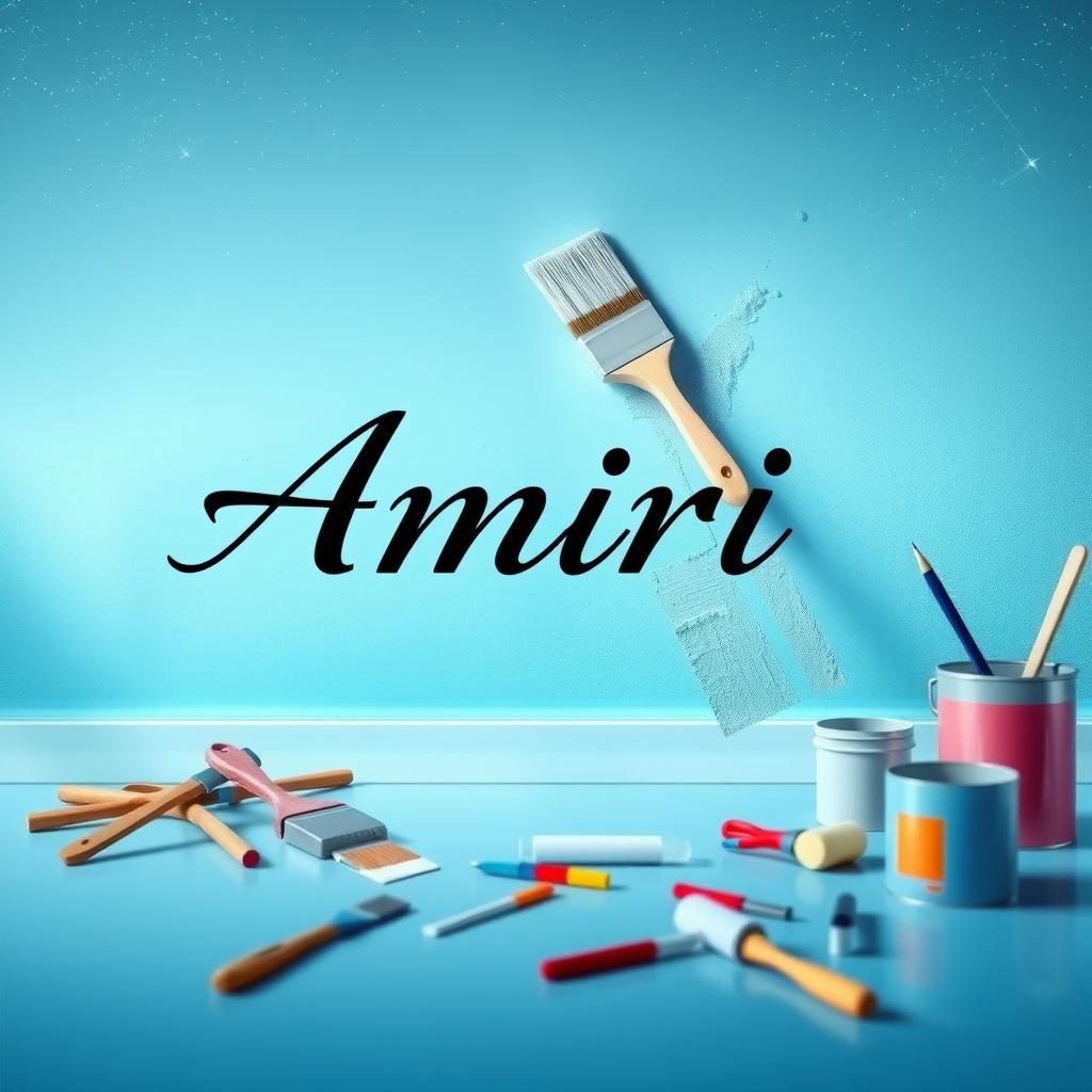A serene poster featuring a soft galactic blue background