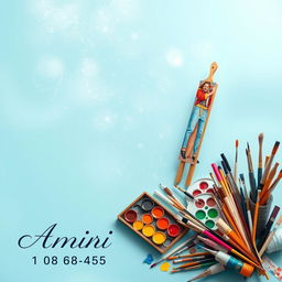 A soft, subtle galaxy blue background adorned with a gentle glitter effect, designed in a 3D style