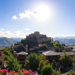 A stunning panoramic view of Khorramabad, capturing the essence of this beautiful city nestled in the rugged Alborz mountain range