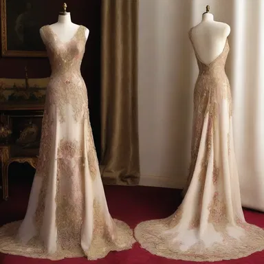 The dress she wore to the party had an aeschylean style, with its flowing drapes and intricate embroidery.