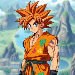 A Brazilian version of Goku from the popular anime Dragon Ball