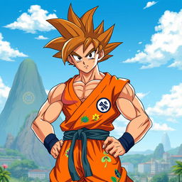 A Brazilian version of Goku from the popular anime Dragon Ball