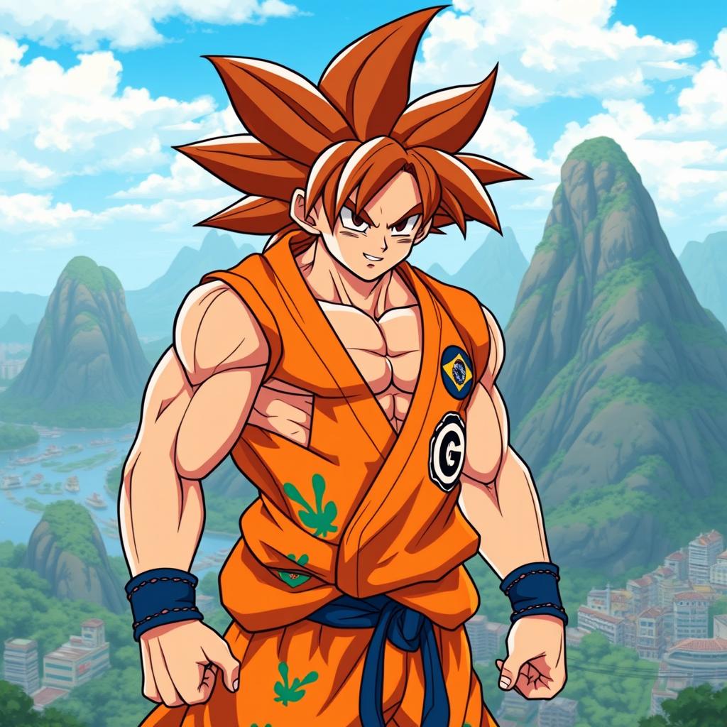 A Brazilian version of Goku from the popular anime Dragon Ball