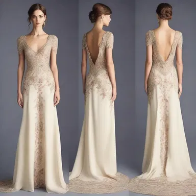 The dress she wore to the party had an aeschylean style, with its flowing drapes and intricate embroidery.